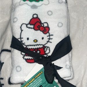 Christmas hello kitty dish towels